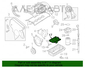 Масло отражающий экран VW Jetta 11-18 USA 2.0