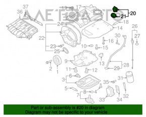 Крышка маслозаливной горловины VW Passat b7 12-15 USA 2.0T, 2.0 TDI
