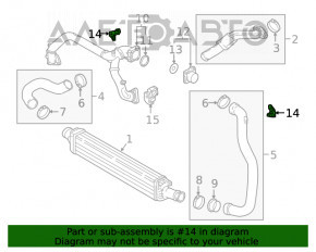 Датчик наддуву Map sensor Audi Q8 18- на інтеркулері