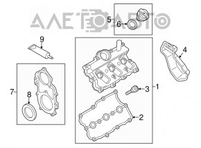Кришка клапанна прав Audi Q5 8R 13-17 3.0 tfsi 1-3
