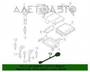 Датчик детонации Audi Q5 8R 13-17 3.0 tfsi зеленый