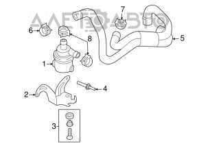 Моторчик охлаждения вспомогательный VW Passat b7 12-15 USA 1.8T новый OEM оригинал