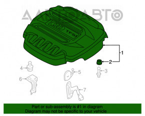 Накладка двигуна Audi A3 8V 15-20 1.8T, 2.0T