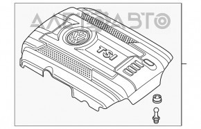 Накладка двигателя VW Passat b8 16-19 USA 1.8 TSI