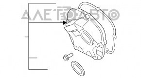 Передня кришка двигуна VW Tiguan 09-17 2.0 TSi