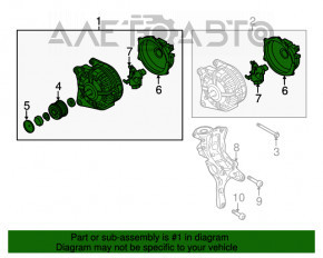 Генератор VW Atlas 18- 2.0T bosch