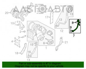 Трубка ОЖ VW Golf 15-1.8T