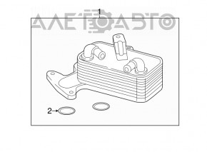 Масляный охладитель АКПП VW Passat b8 16-19 USA 1.8T, 2.0T примята трубка