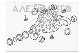 Задний дифференциал редуктор Audi Q7 4L 10-15 3.0 tfsi 112к, порван 1 С/Б, потрескан 1 С/Б