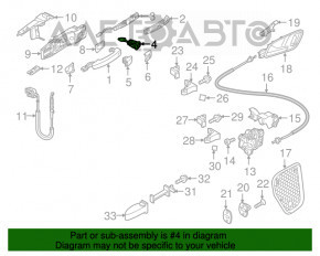 Личинка замка двери передней левой Audi A3 8V 15-19