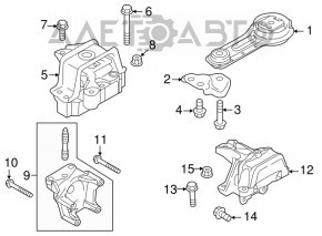 Подушка двигуна права Mitsubishi Outlander 14-19 3.0