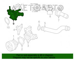 Корпус термостата Nissan Pathfinder 13-20hybrid пластмасовий