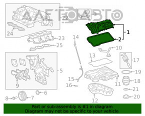 Кришка клапанна права Toyota Highlander 20-22 3.5