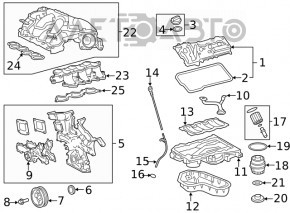 Кришка клапанна права Toyota Highlander 20-22 3.5