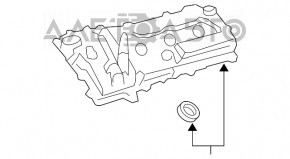Крышка клапанная левая Toyota Avalon 13-18 3.5 2GR-FE под маслозаливную крышку