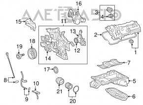 Крышка клапанная левая Toyota Avalon 13-18 3.5 2GR-FE под маслозаливную крышку