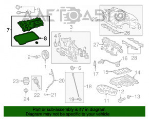 Крышка клапанная левая Toyota Highlander 20-22 3.5