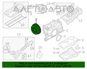 Шкив коленвала BMW 7 G11 G12 16-22 B58