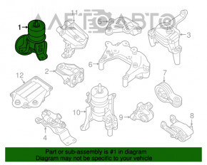 Подушка двигателя передняя Infiniti JX35 QX60 14-17 Hybrid