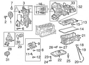 Передня кришка двигуна Toyota Prius V 12-17 2ZR-FXE