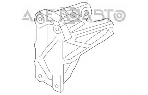 Кронштейн подушка двигателя центральной задний Nissan Leaf 13-17 вмятина