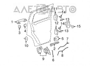 Метизи кріплення петлі капота прав 4шт Chevrolet Volt 16-
