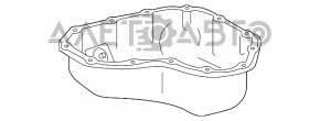 Поддон масляный Toyota Camry v50 2.5, hybrid 12-14 usa 2AR-FXE вмятины