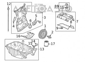 Крышка клапанная Honda Accord 13-17 2.4