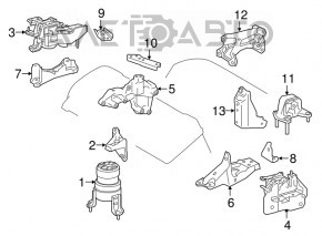 Подушка двигателя передняя Lexus RX350 16-22