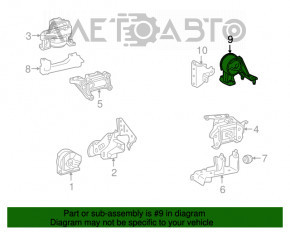 Подушка двигателя задняя Lexus NX200t NX300 15-21 AWD