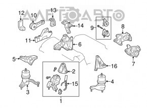 Подушка двигателя левая Toyota Sienna 11-20 3.5