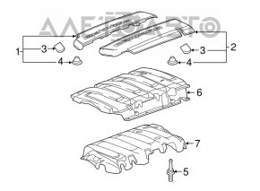 Накладка двигателя левая Chevrolet Camaro 16- 6.2