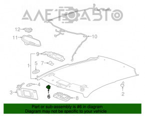 Гачок кріплення пасажирського козирка Chevrolet Camaro 16-