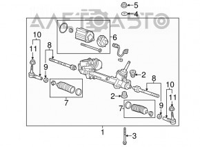 Рейка рулевая Chevrolet Volt 11-15 с мотором дефект