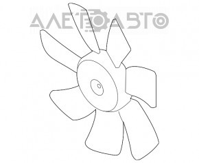 Крыльчатка вентилятора охлаждения правая Mitsubishi Outlander Sport ASX 10- 2.0 9 лопастей