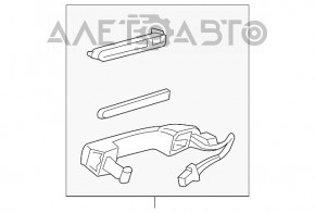 Ручка двері зовнішня зад лев Cadillac ATS 13- keyless 2 піна дорест