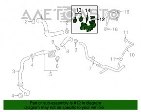 Фланець двигуна системи охолодження Toyota Sienna 17-20 3.5
