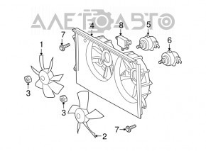 Мотор вентилятора охолодження лев Toyota Sienna 04-10