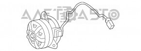 Мотор вентилятора охлаждения правый Lexus CT200h 11-17 облом фишки