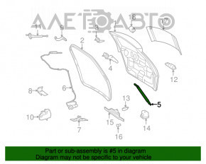 Амортизатор двери багажника левый Mercedes W164 ML