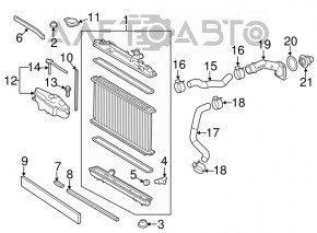 Розширювальний бачок охолодження Toyota Camry v50 12-14 2.5 usa з кришкою дефект кріп