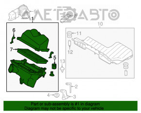 Корпус воздушного фильтра Nissan Pathfinder 13-16 слом креп