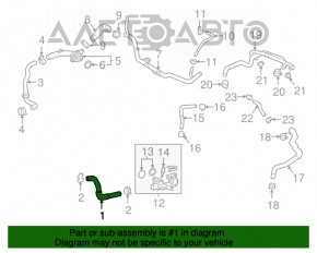 Патрубок охолодження верхній Lexus RX350 RX450h 16-22