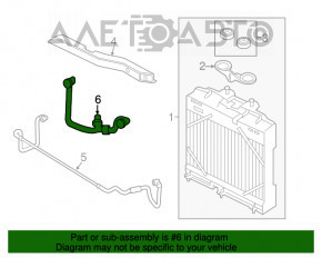 Трубка радиатора охлаждения масло BMW 5 F10 10-17 на основной радиатор