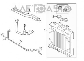 Трубка радиатора охлаждения масло BMW 5 F10 10-17 на основной радиатор