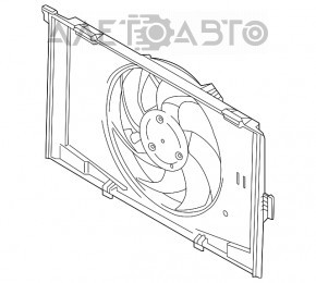 Дифузор кожух радіатора у зборі BMW i3 14-20 BEV