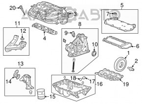 Накладка впускного коллектора Honda Accord 13-17 3.5