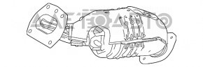 Колектор випускний задній з каталізатором Toyota Highlander 20-22 3.5