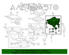 Корпус повітряного фільтра Honda Accord 18-222.0T у зборі