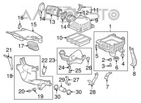 Корпус повітряного фільтра Honda Accord 18-222.0T у зборі